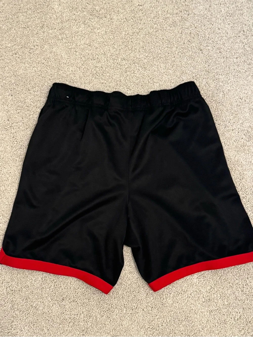 Jordan Black Athletic Shorts with Red Trim